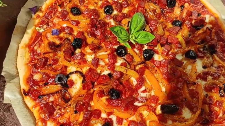 Recette pizza pepperoni poivron